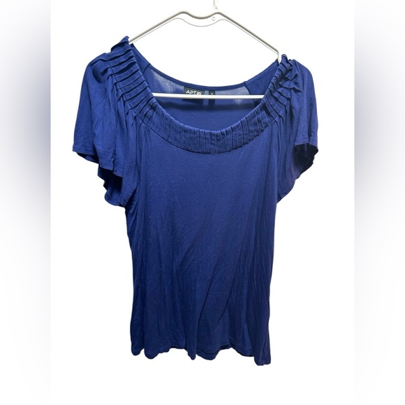 APT 9 Blue Women's SHORT SLEEVE Top - Picture 1 of 3